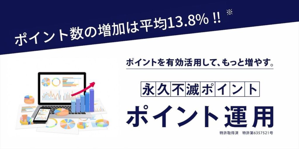 ポイント運用サービスは、三井ショッピングパークカードの利用で貯まった永久不滅ポイントを運用できるサービス