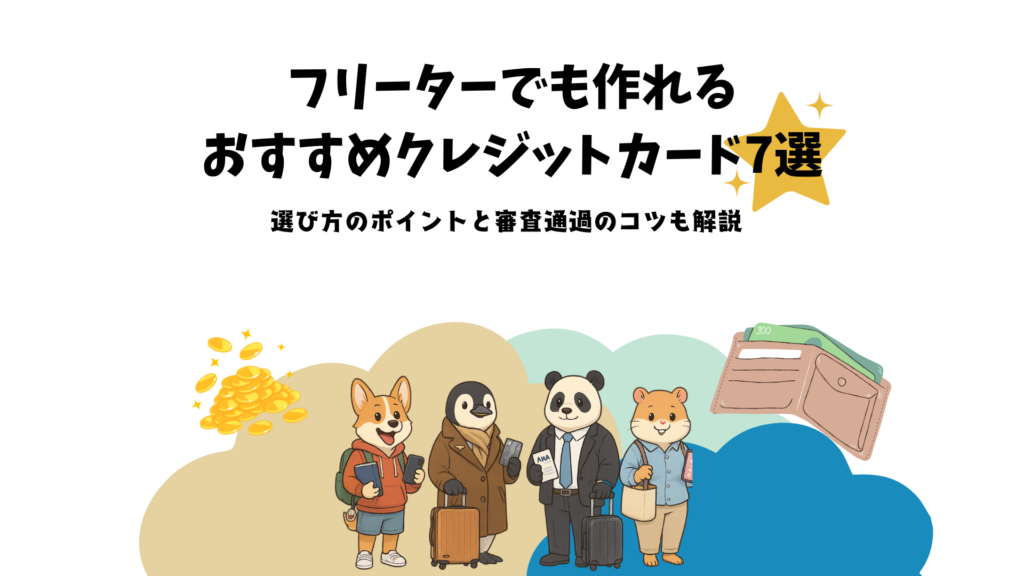 フリーターにおすすめのクレジットカード7選ぶのサムネイル